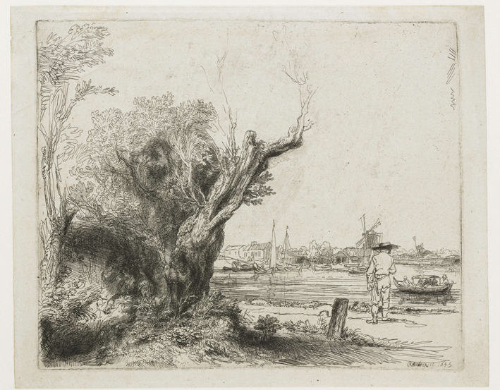  伦勃朗·梵·莱茵 Rembrandt van Rijn——风景素描3
